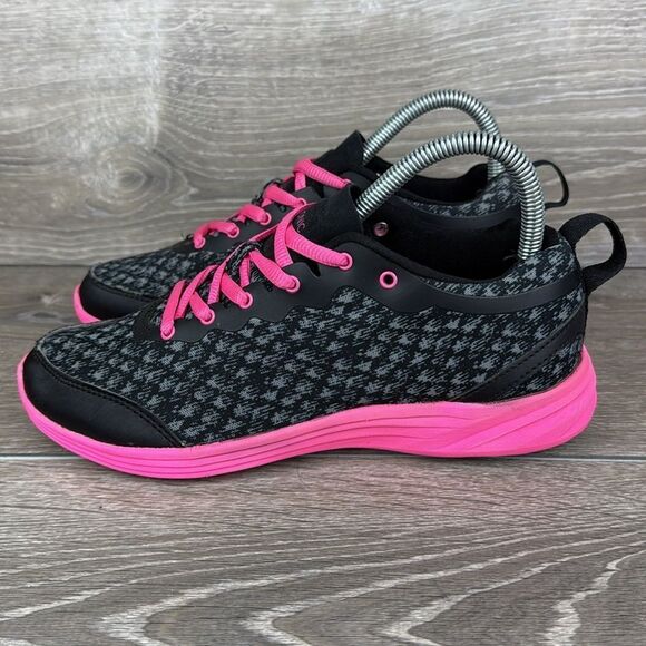 Vionic 335Python Women's Sz 7M Black Pink Low Top Lace Up Walking Sneakers - Picture 3 of 10